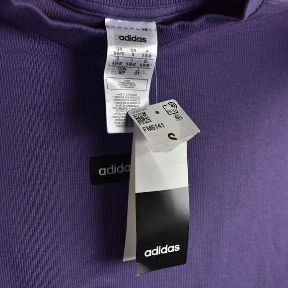 Adidas Moment Tech Purple Black Dress NEW Small - Picture 9 of 9